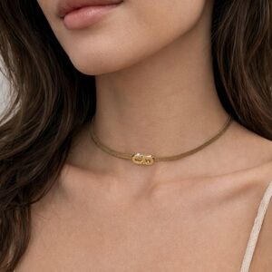Christian Dior Elegant Gold Choker Necklace👝